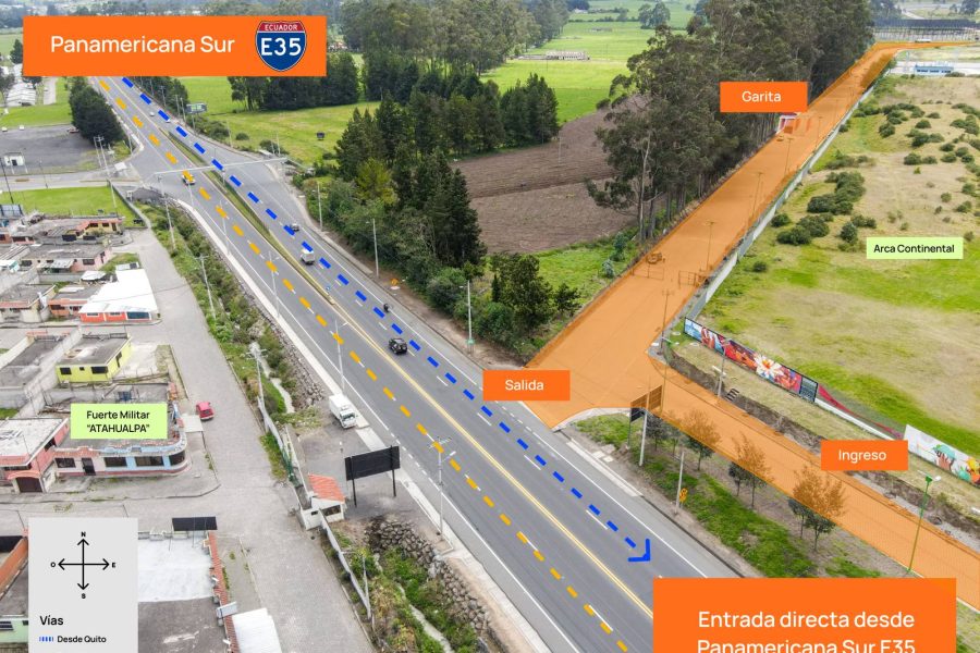 Entrada directa desde Panamericana Sur E35