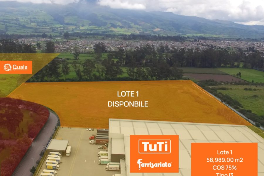 Lote 1 — 58.989,00 m² · COS 75% · Tipo I3